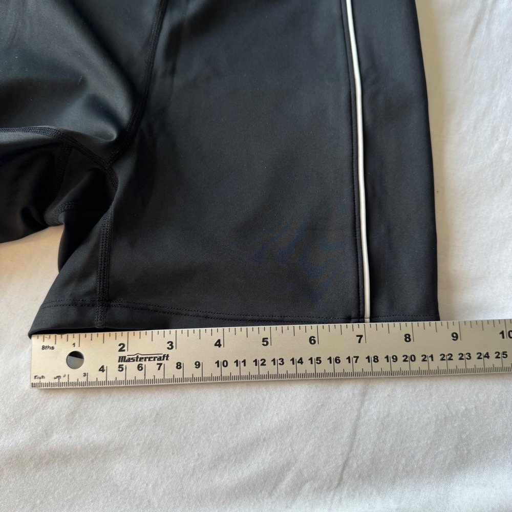 IVL Collective Womens Sz 6 High Rise Biker Shorts Black White Piping Activewear - Picture 9 of 10